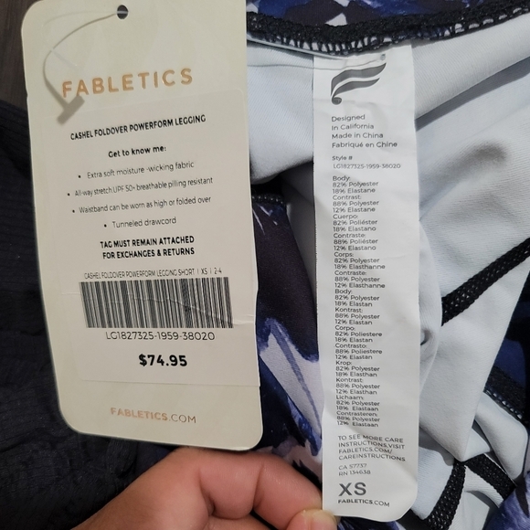 Fabletics Cashel Foldover Powerform Leggins Size XS - Picture 4 of 8